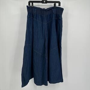 Chaus Sport Womens‎ Denim Maxi Skirt Size 16 High Waist Boho Western Casual